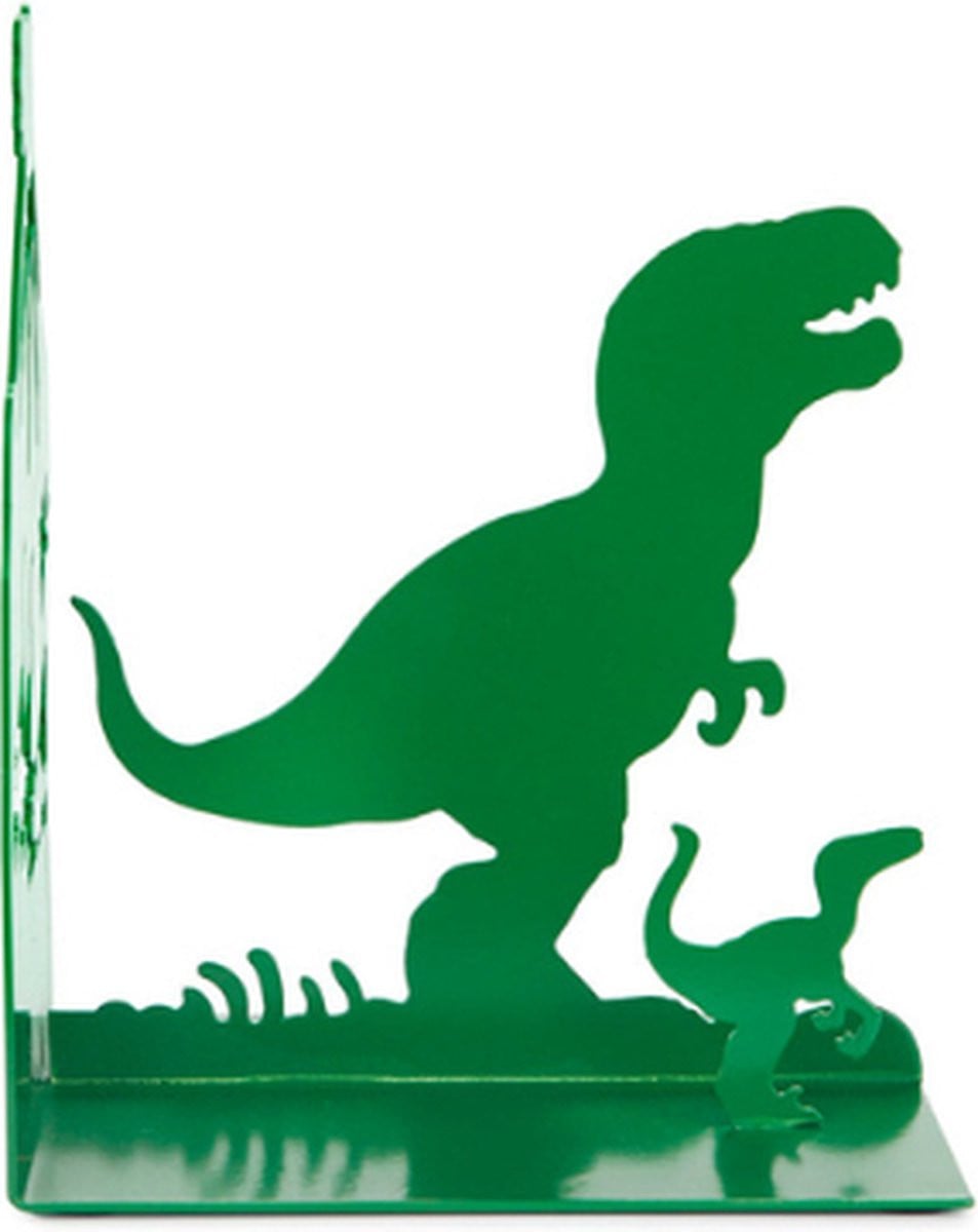 Dinosaurus Boekensteun - Metaal - Groen - Kinderkamer Decoratie