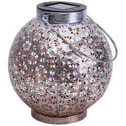 Näve 2er-Set LED Deko-Solarleuchte l/b: 18cm silber