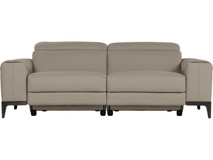 3-Sitzer CALIA ITALIA Benja, Designsofa mit erstklassigen Komfortfunktionen zum Wohlfühlen , beige (biscotto), B:216cm T:106cm, Sofas, 3-Sitzer, in Leder, mit elektrischer Relaxfunktion
