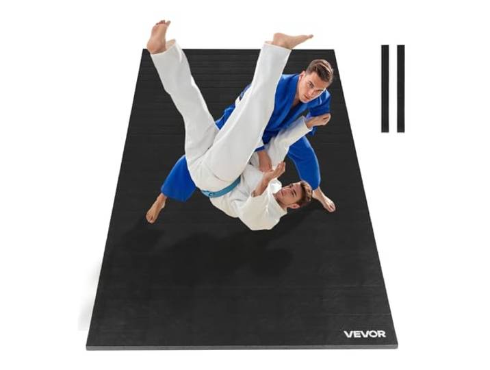 VEVOR Wrestling-Matte aus Schaumstoff, 3 m/1,5 m, für Heim-Fitnessstudio, Workout, wasserdicht, PVC, Roll-Up-Trainingsmatten mit Kreisen, für Gymnastik, Tatami, Jiu Jitsu, BJJ, MMA, Judo
