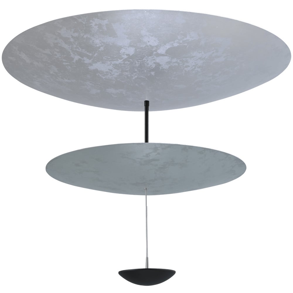 Masterlight Zyan Plafondlamp - Zwart en Zilver - 2-lichts