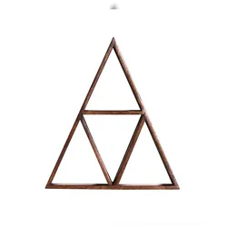 Möbilia Wand-Regal | dreieckig | Mango-Holz | B 40 x T 10 x H 45 cm | natur | 22020007 | Serie REGAL