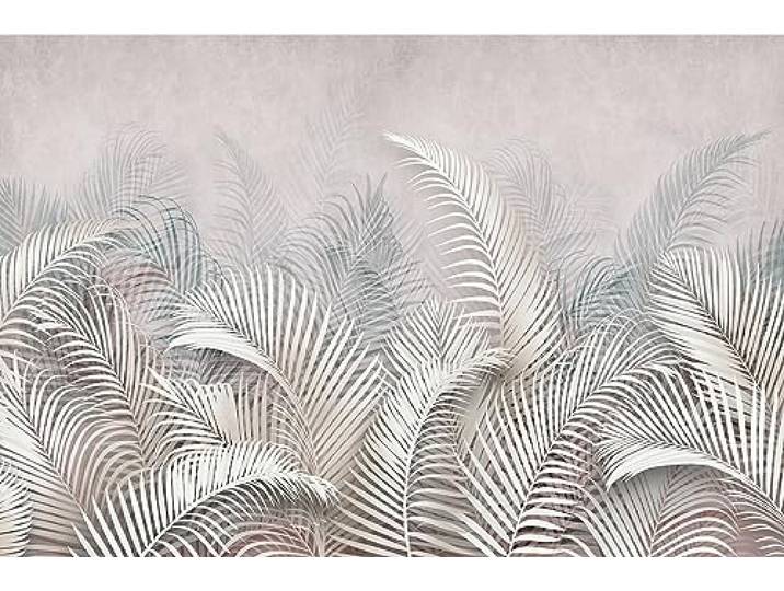 Muralo Tapete Vlies 3D, abstrakte Blätter, Beton-Optik - 315x210 cm