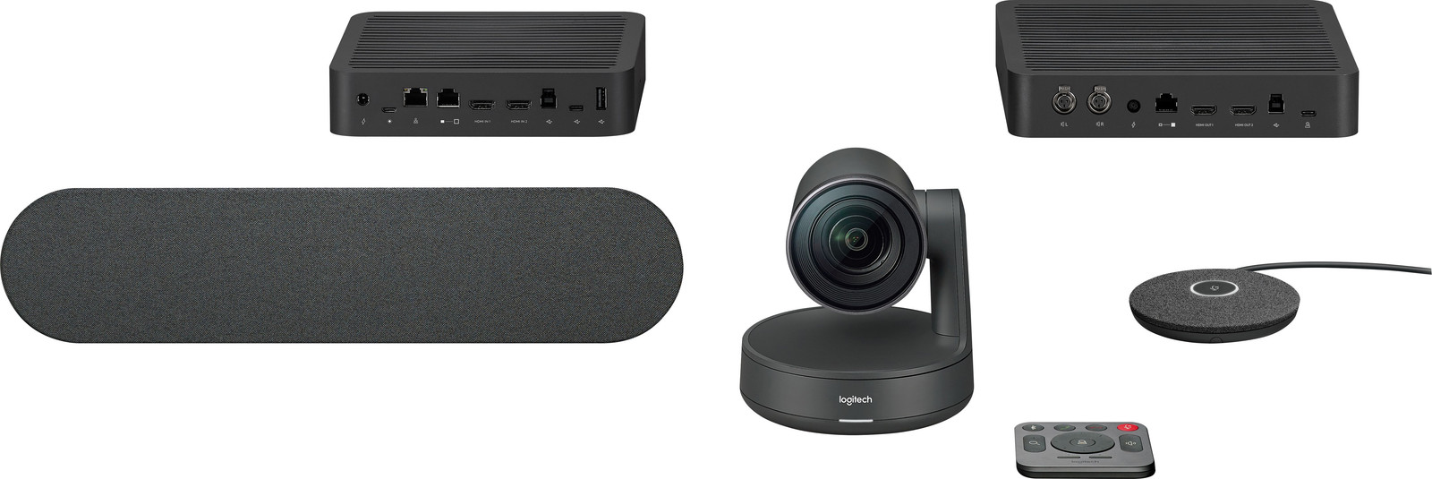 Logitech ConferenceCam Rally-set met camera, microfoon en speaker