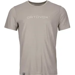 Ortovox, Herren, Funktionsshirt, 150 COOL BRAND TS (XL), Weiss, Grau