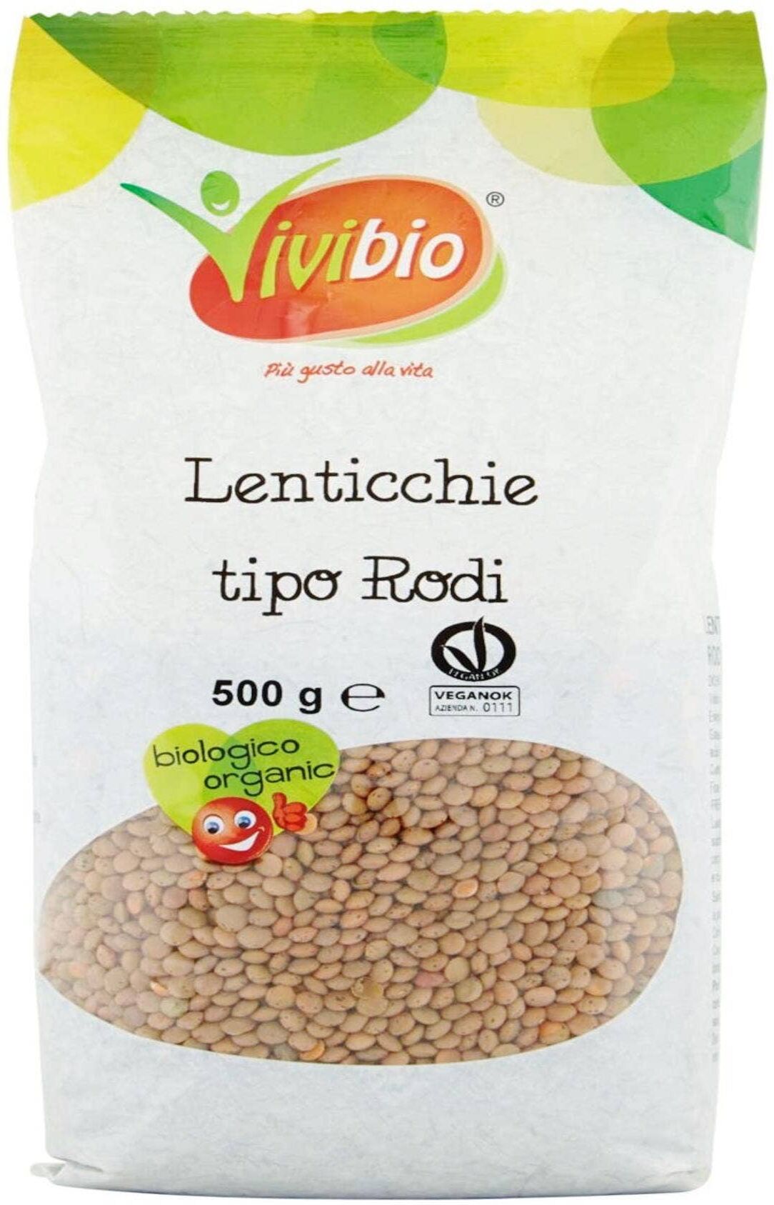 VIVIBIO Lenticchie Tipo Rodi 500 Grammi 
