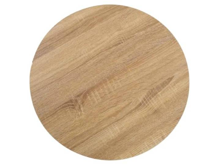HBBMGYD Bistrotisch, rund, 50 cm, MDF, Hellbraun Tischplatte in Holzoptik, Stahlgestell, feuchtes Tuch, Küche, Esszimmer, Essbereich, einfache Montage