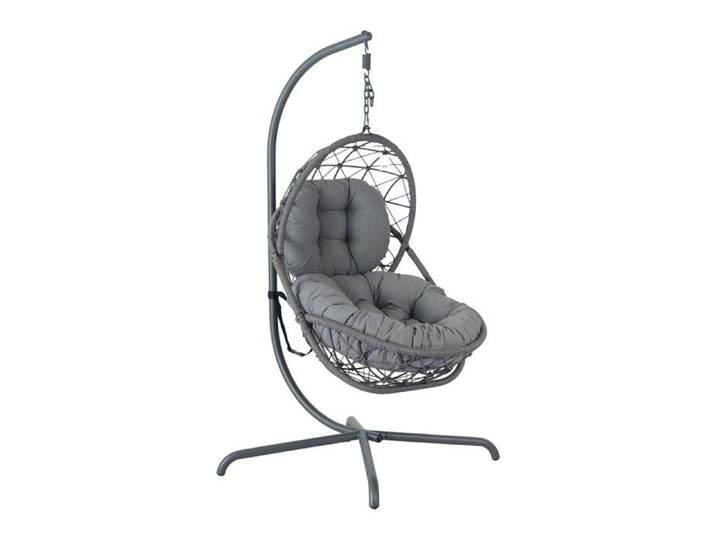 Chaise suspendue gris foncé - Evelekt - Support 134 x 134 x 196 cm - Siège panier 88 x 105 x 115 cm