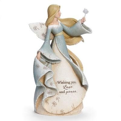 Roman Inc Dandelion Wish Angel Figurine Natural , Natural