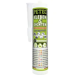 Petec 94929 Montagekleber Kleben + Dichten - 290ml - Kartusche - transparent