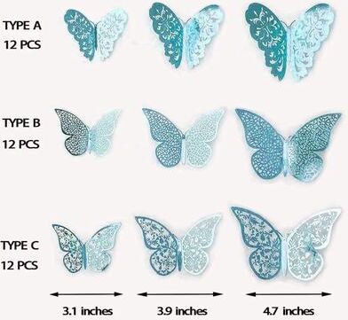 Uplift Picks 3D Mirror Butterfly Wall Stickers Elegant DIY Wall Decor For Living Room And Events 24