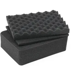 HMF ODR100 Koffereinlagen mit Rasterschaumstoff für Outdoor-Fotokoffer, 3er Set, 24 x 18 cm
