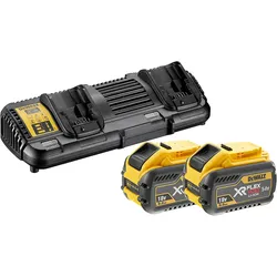 DEWALT XR FLEXVOLT Akku-Starter-Set 54V / 162Wh + 2 Akku + 1 Doppelladegerät DCB132-QW - DCB132X2-QW