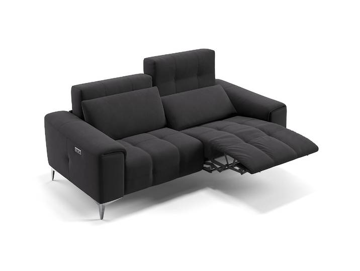 Italienisches Stoff Sofa SALENTO hochwertig & Relax-Funktion Stoffcouch