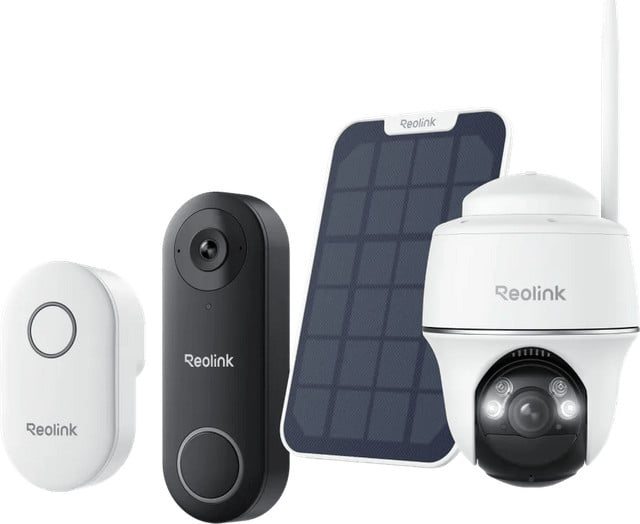 Reolink Argus B430 Beveiligingscamera met Solar Panel, D340W en Chime