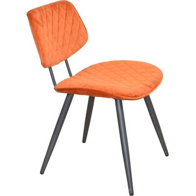 Polsterstuhl INOSIGN, orange (terra, schwarz, terra), B:47cm H:76cm, Polyester, Stühle, Polsterstuhl, Gestell aus Stahlrohr, Sitz und Rücken schaumstoffgepolstert