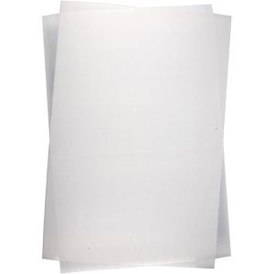 Creativ-Company Schrumpffolie 79088, transparent, 20 x 30 cm, bemalbar, 100 Folien