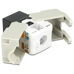DELOCK Keystone RJ45 Cat6 Buchse 8P8C schwarz ungeschirmt