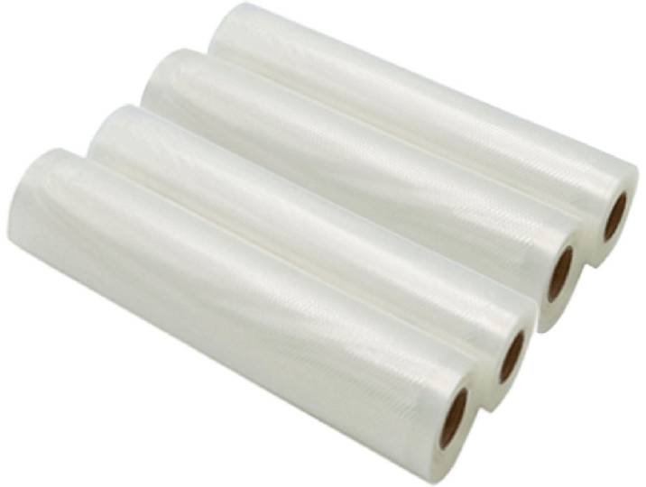Ziva vacuüm folie rollen: 4 stuks 20x600cm - Vacuumfolie Rollen Micro Structuur voor alle Merken Vacuum Sealers zoals Foodsaver\, Caso\, Hendi\, Solis\, Wartmann - BPA Vrij Ideaal voor sous vide en diepvriezer - Plastic folie voor voedsel Hoge kwaliteit