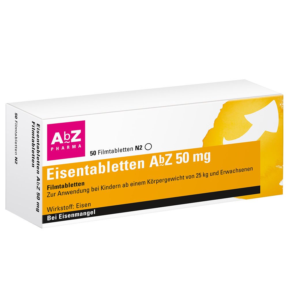 Eisentabletten AbZ 50 mg Filmtabletten St