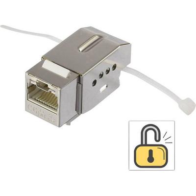 Renkforce RJ45-Einbaumodul mit Verriegelungsfunktion Keystone CAT 6 KSV10