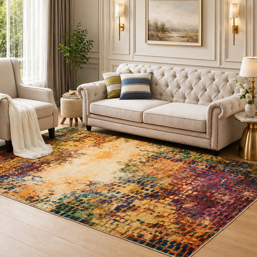 Latitude Vive Caroleann Area Rugs for Hallways & Entryways – Durable & Stylish VIBRANT Rectangle 160 x 230cm