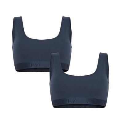 Bügelloser BH FILA, Damen, Gr. L, N-Gr, navy, Obermaterial: 95% Baumwolle, 5% Elasthan, BHs, elastisches Unterbrustband, Baumwollmix