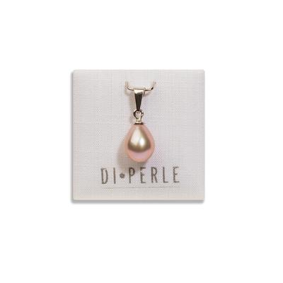 Perlenanhänger DI PERLE "Damen Perlenschmuck 925 Silber Süsswasser Perlen Anhänger", beige (naturfarbe), Schmuckanhänger, Damen, Silber 925 (Sterlingsilber), Damen Perlenschmuck
