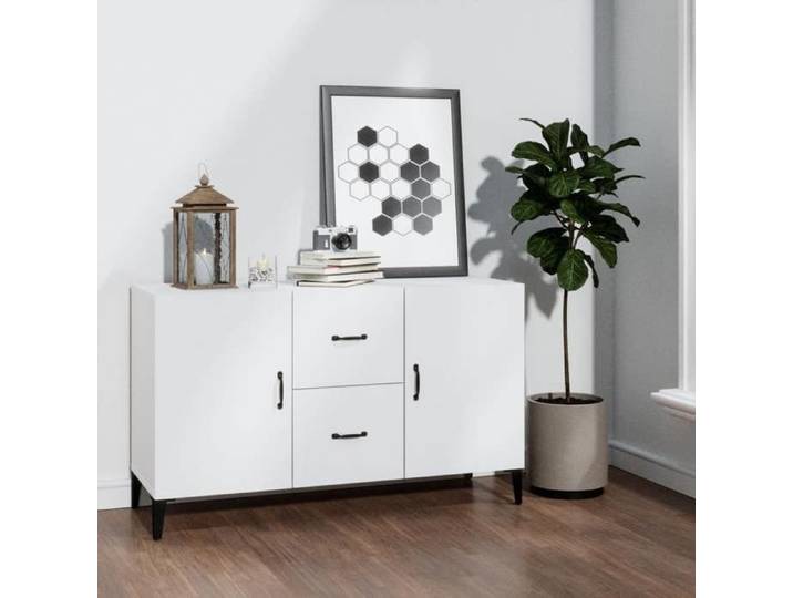 CHIC Meuble de séjour Contemporain Buffet blanc 100x36x60cm bois d'ingénierie FR69441