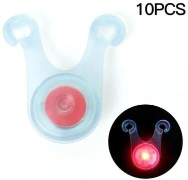 Uplifted Goods Waterproof LED Tent Rope Safety Lights 10pcs Red