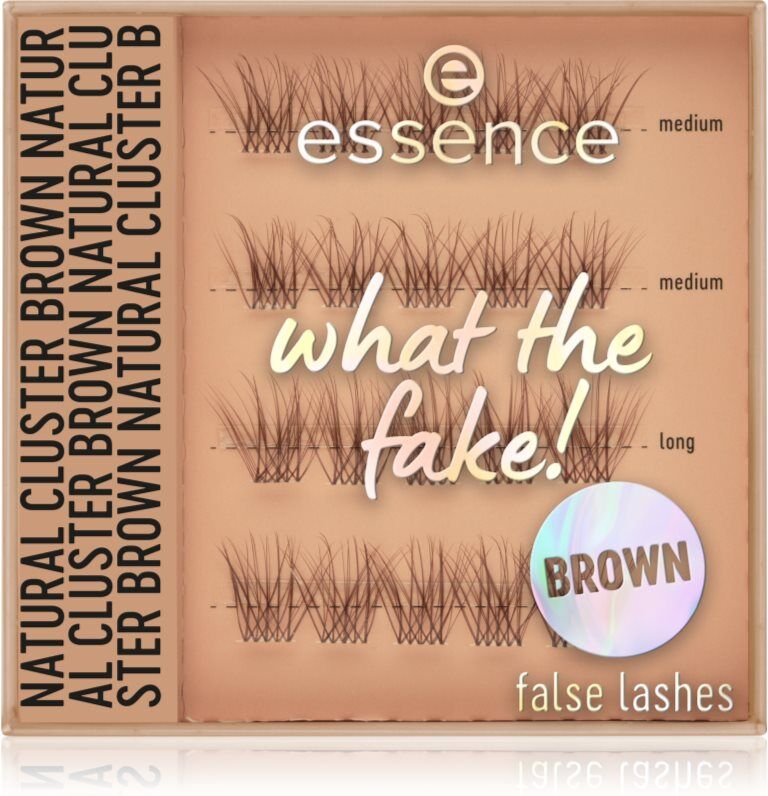 essence WHAT THE FAKE! faux-cils 05 Natural Cluster Brown 1 une paire de