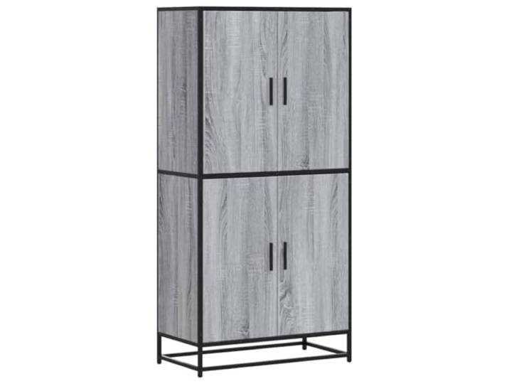 KGFHERENB Highboard Grau Sonoma 68x35x139 cm Holzwerkstoff Metall Praktischer Schrank mit 4 Fächern für Wohnzimmer, Schlafzimmer und Flur. Viel Stauraum bei verlässlicher Standfestigkeit.