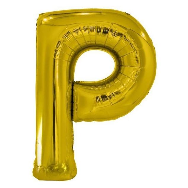 Riethmüller Grosser Buchstabe P Gold Folienballon N34 verpackt (5x) (9909591)