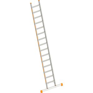 Layher Anlegeleiter Topic 1042, extrabreit, Länge 3,99m, Schwerlastleiter, aus Aluminium mit 15 Stufen