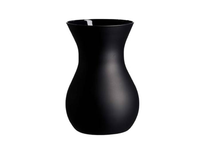Ritzenhoff & Breker Annalena Vase, 18 cm, Moderne Tischvase mit softem Matt-Finish, Bauchige Dekovase zur Dekoration, Glas, Schwarz