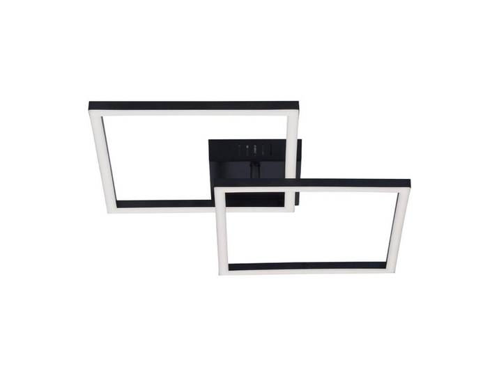 Nettlife Led-Deckenleuchte Krause 39.5/39.5/6.7cm, Schwarz, Kunststoff, LED integrated, 39.5x6.7x39.5 cm, Lampen & Leuchten, Innenbeleuchtung, Deckenleuchten, Deckenleuchten