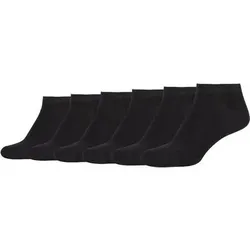CAMANO Damen Socken Online Women silky feeling Sneaker 6p, Größe 35-38 in Schwarz Schwarz