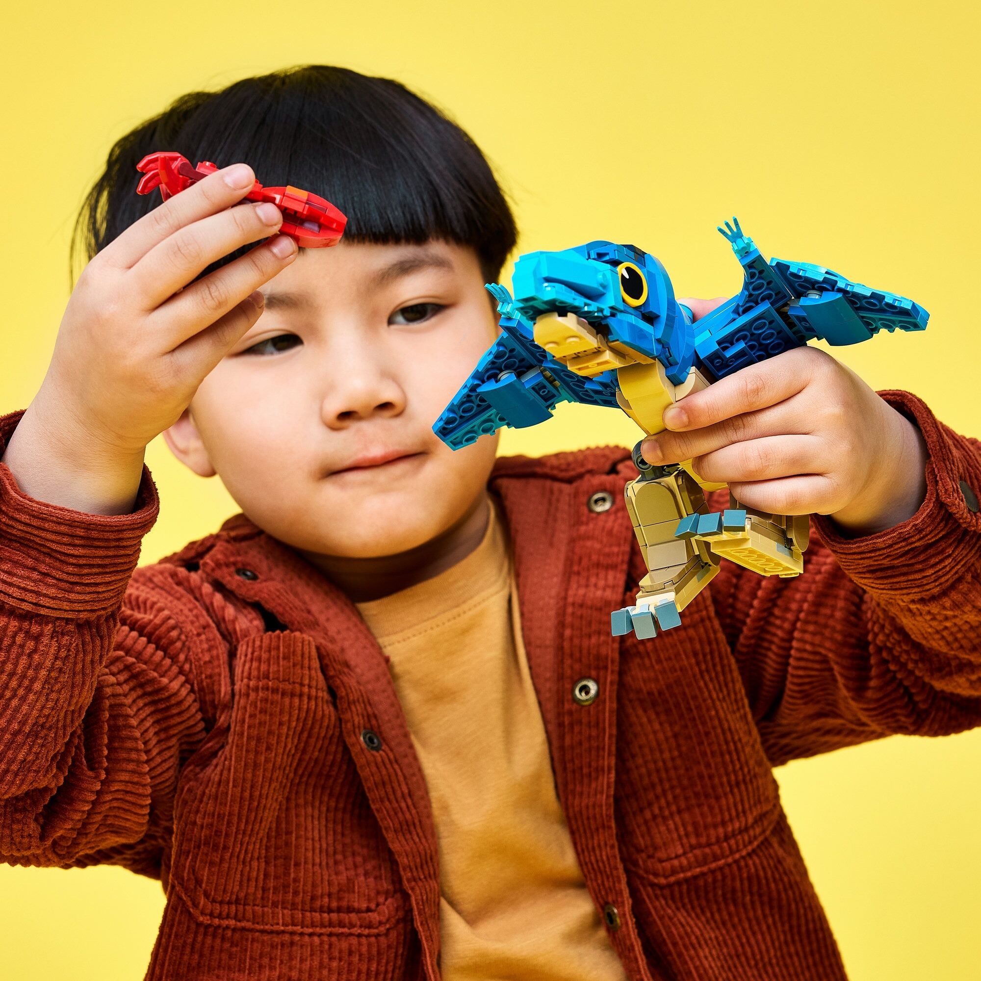 Konstruktionsspielsteine LEGO "Baby-Dinosaurier: Pteranodon (77977), LEGO Jurassic World", blau (bunt), Spielbausteine, Kinder, Kunststoff, Konstruktionsspielsteine, Made in Europe
