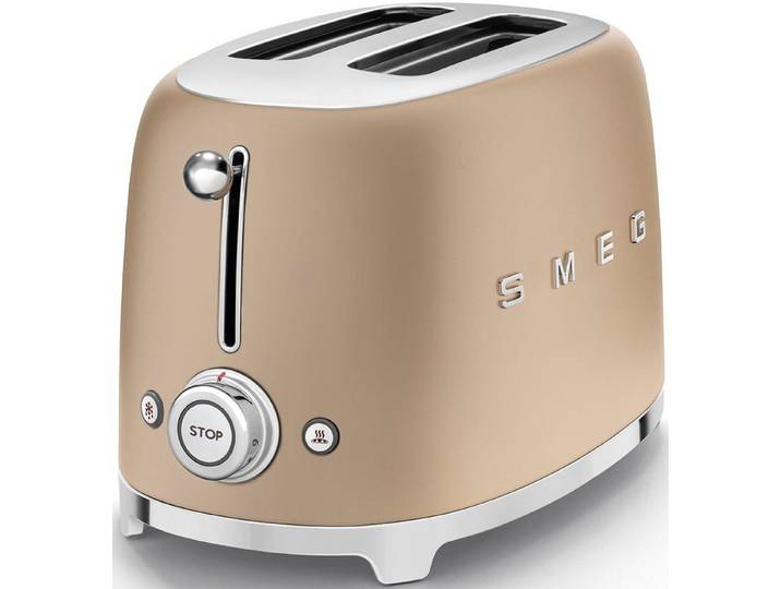 Smeg Toaster TSF01CHMEU, 2 kurze Schlitze, 950 W