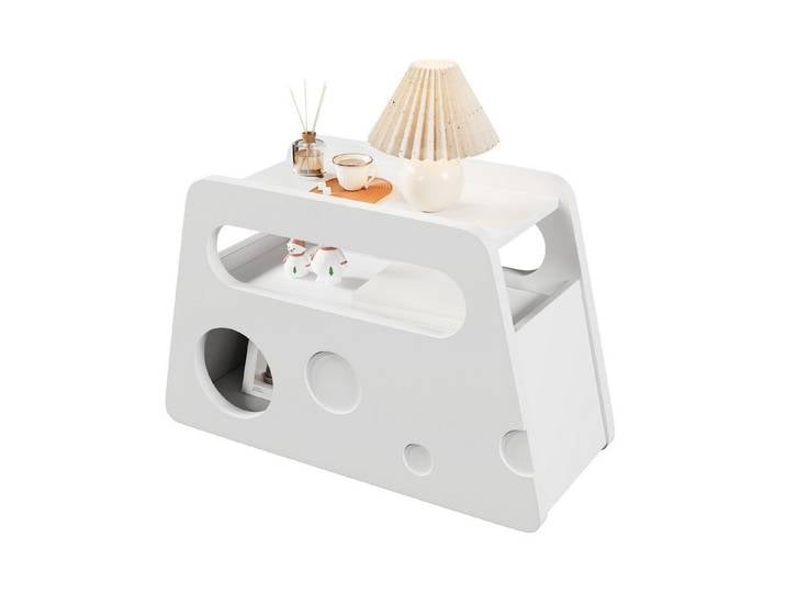 Odikalo Beistelltisch Sideboard Rollen sicherem Mobil platzsparend81x33x51,5 cm