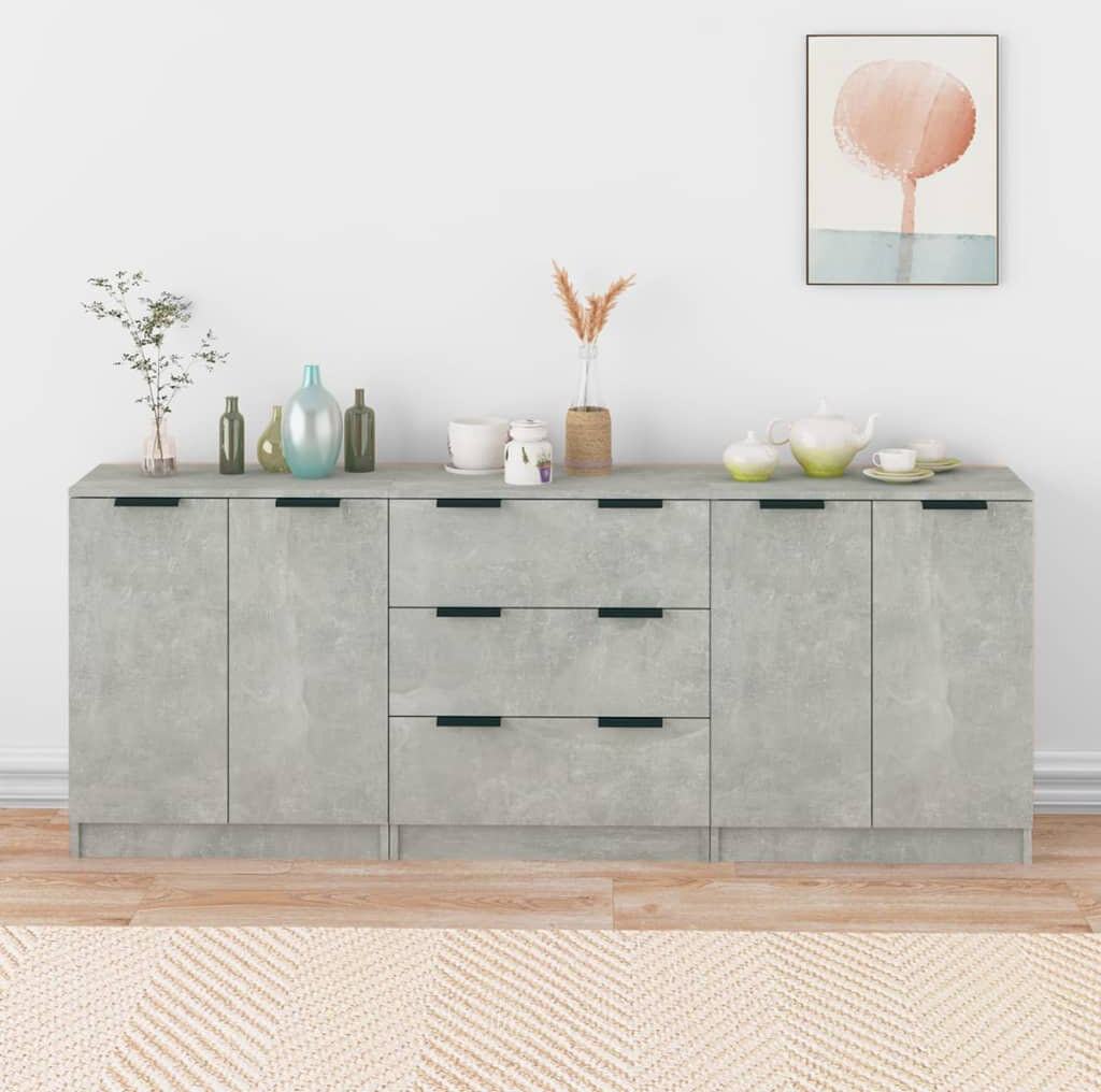 17 Stories Jariell 180cm Sideboard Light Grey 70cm H X 60cm W X 30cm D