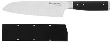 KitchenAid Gourmet Forged Santoku Knife, 7-Inch, Black