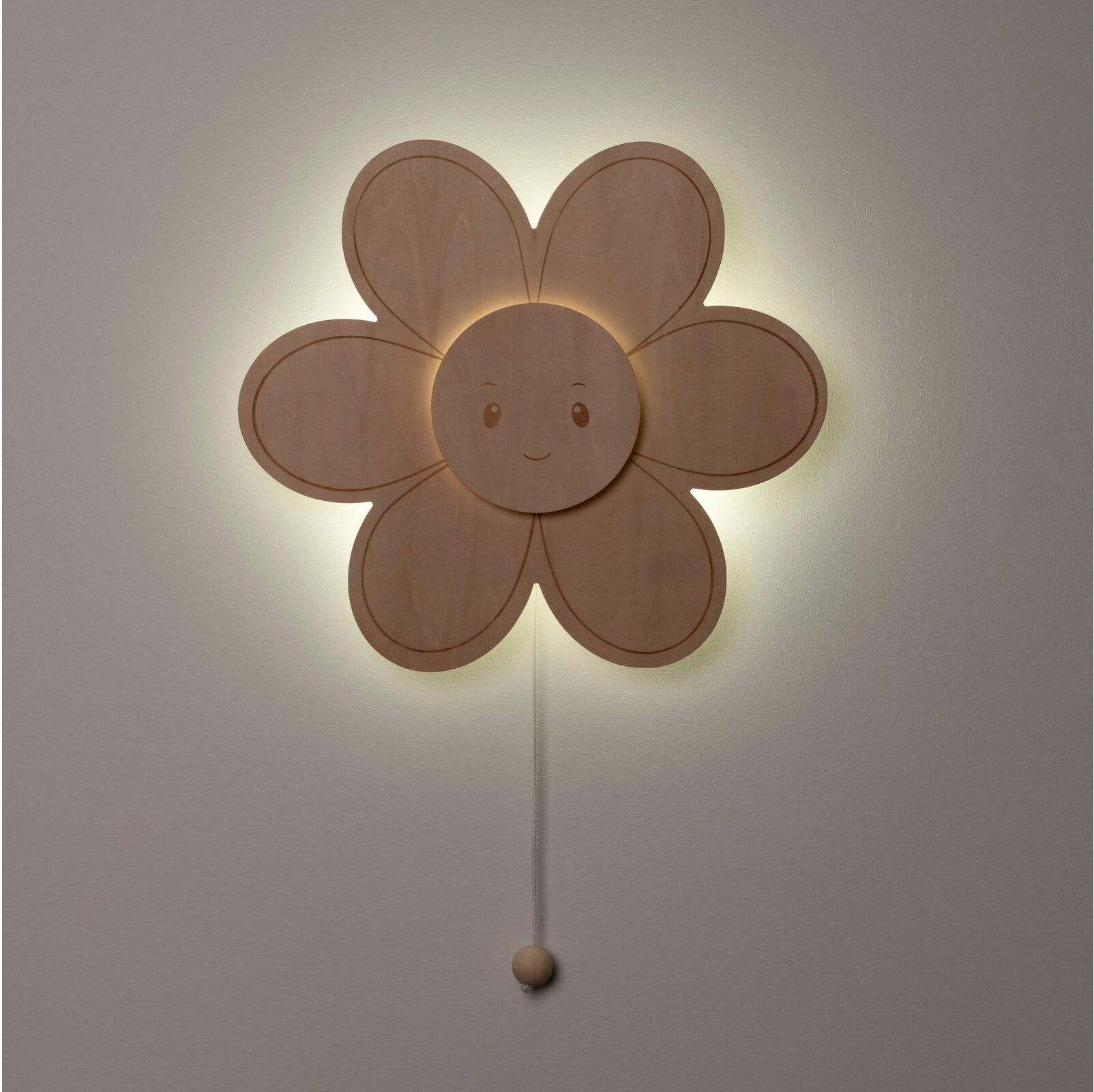 Wandleuchte "baby's only Blume Wonder", Baby, beige, Holzoptik, Leuchten Wandleuchte beige Einheitsgröße