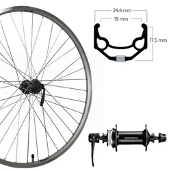 Vorderrad 26", silber, DE, ZAC 19, Aluminium, HB-QC30, Schnellspanner, Roland, 813045