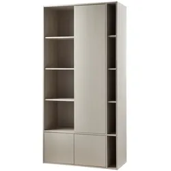 Schrank Settle Down aus Kiefernholz, modern, hellgrau, mit Push-to-open-Türen, FSC-zertifiziert