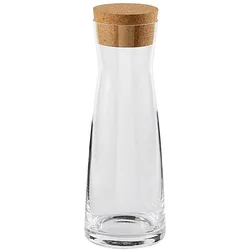 6x Bohemia Cristal Karaffe mit Korkstopfen, Serviergefässe, Braun, Transparent
