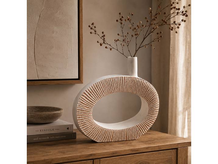 Vase Sakti Typ G 12 x 45 x 49cm Weiß