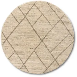 Webteppich Cadis Ø 160 cm Mischgewebe Beige