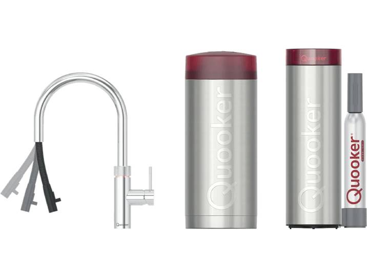 Quooker COMBI+ & Quooker Flex Round Chroom & Quooker CUBE