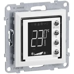 Legrand 765608 Seano MyHome Thermostat mit Display inkl. Abdeckung in der Farbe Ultraweiß